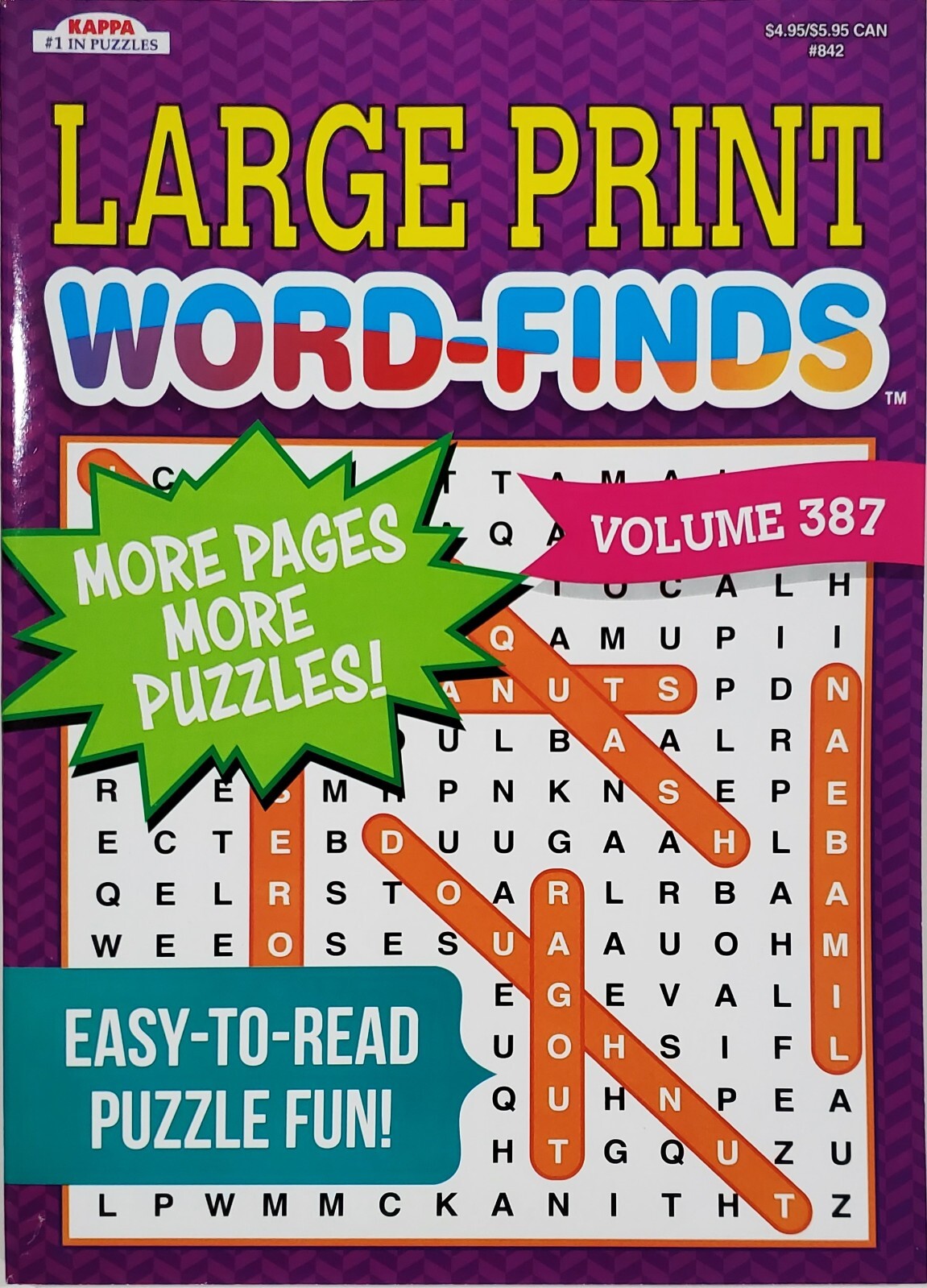 2 New Large Print Word-Finds Puzzle Books Kappa Games Vol #386,387 ...
