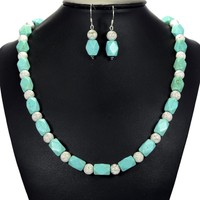 Vintage Turquoise Sterling Silver Necklace Earrings Set Gemstone Jewellery Uk Vintage Turquoise Sterling Silver Necklace Earrings Set Gemstone Jewellery Uk