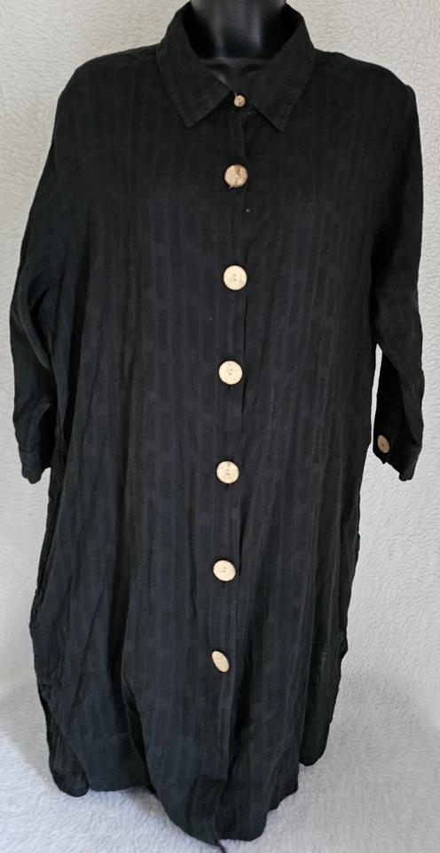 CZ Cover Ups Damen Shirt Top Bluse Schwimmen Größe L schwarz