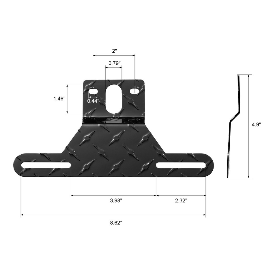 Car Trailer License Plate Holder Bracket Tag Number Plate Frame Support