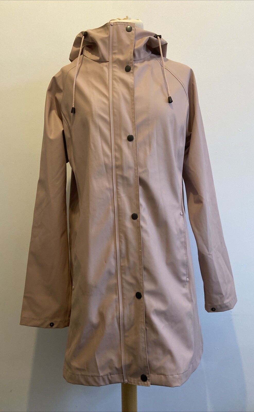 Womens Ilse Jacobsen Raincoat Size 40 UK 14 Nude Pink Jacket
