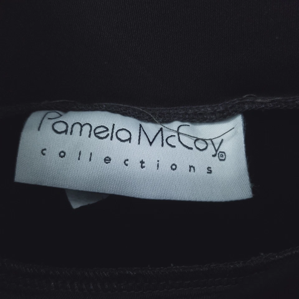 Pantalones capri Pamela McCoy para mujer L de pierna ancha marrón oscuro 33" 20,25" 11,25" Foto 3 de 4