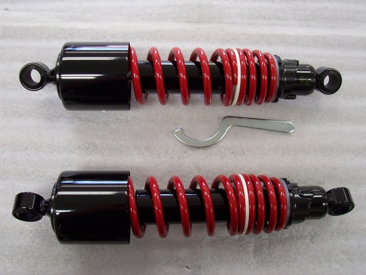 Honda VT750 Shadow Ace Black Red Dual Spring Shocks