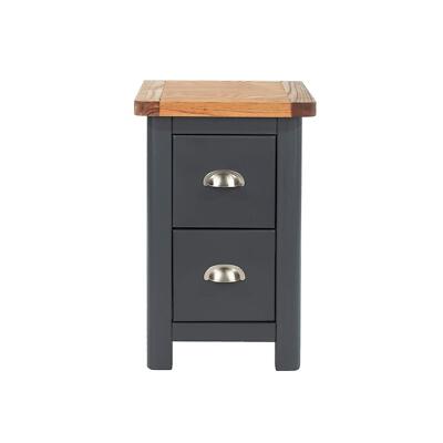Nachttisch 2 Schubladen blau Petite Schlafzimmer Möbelschrank Holz Nachttisch