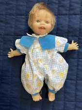 JC Toys Boy Doll Bean Belly Berenguer Lifelike Laughing Vintage 8"