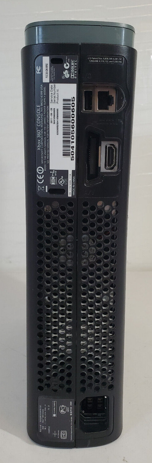 P1.w) Microsoft Xbox 360 Elite, 120 GB, Broken Disc Tray, w/Controller