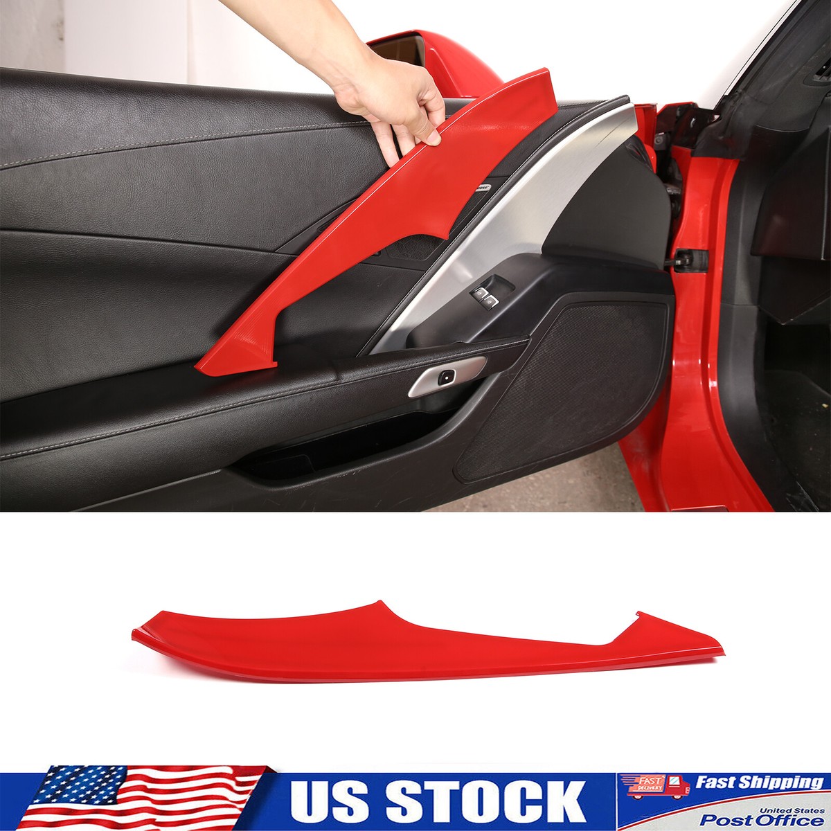 パーツ  320D Msport Red interior Red Interior Driver side Door panel Trim Cover Fit For Corvette C7