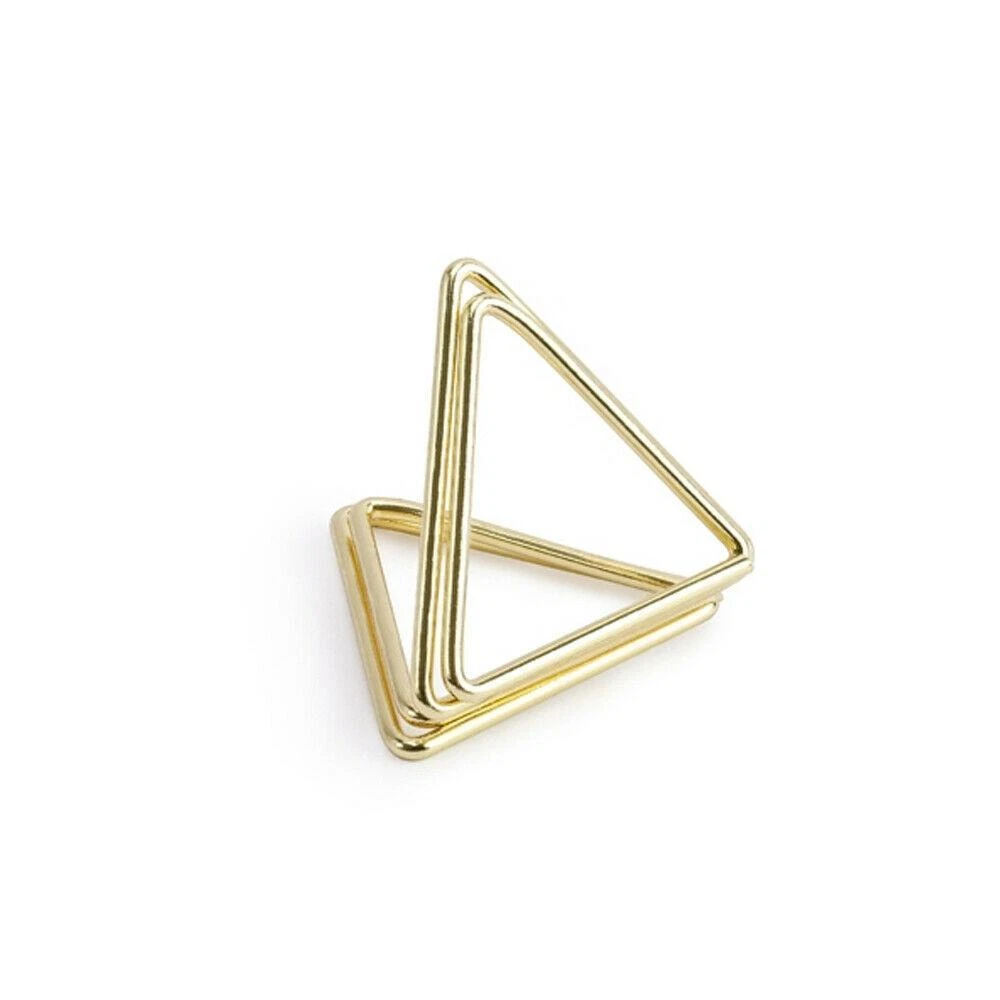 PartyDeco Wedding Table Decorations Geometric Gold Triangles Place