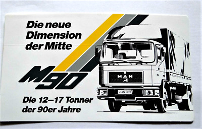 Werbe-Aufkleber MAN neue Dimension der Mitte M90 12-17 Tonner LKW Brummi 90er