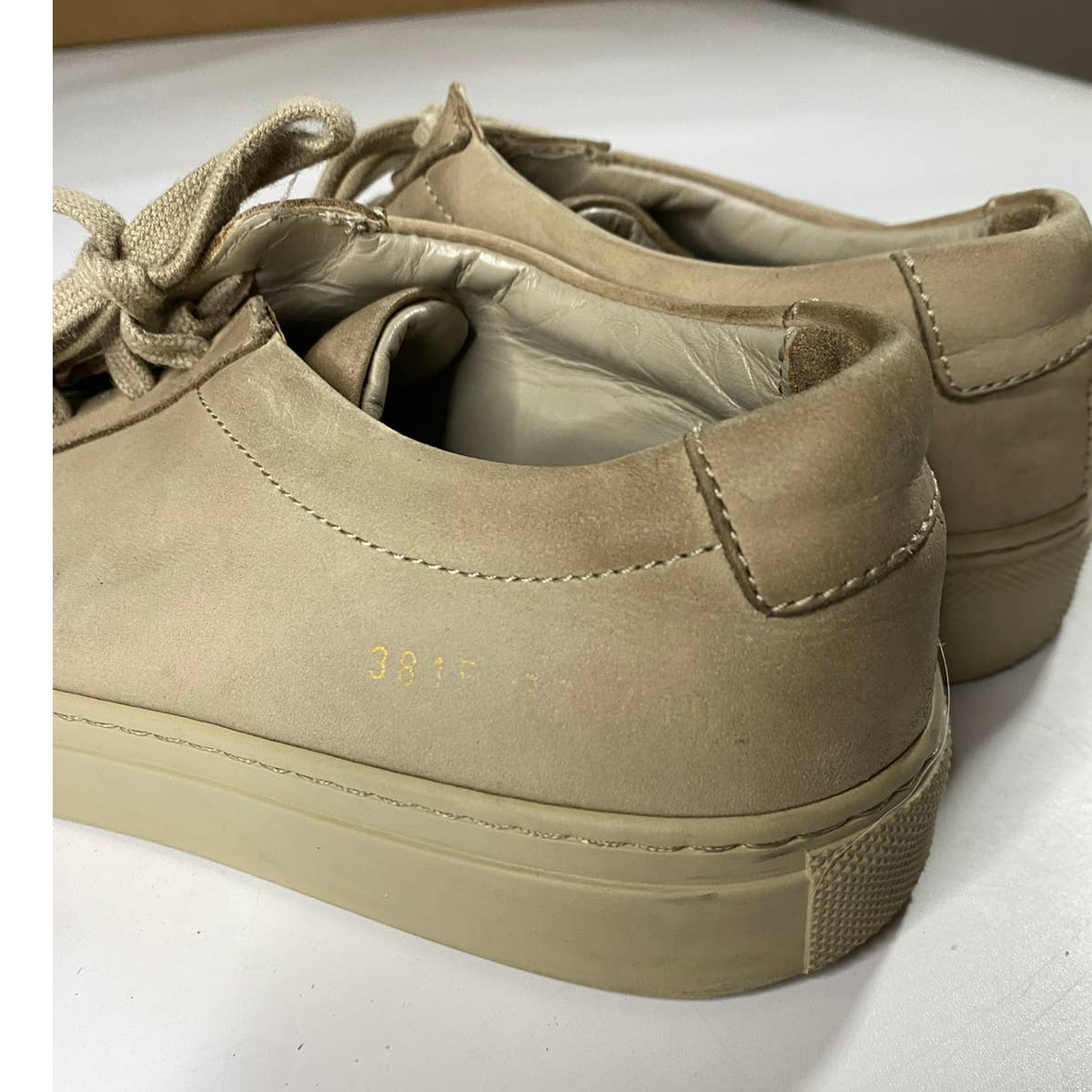 Common Projects Woman Achilles Low Suede Taupe Shoes Women's
