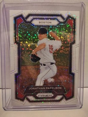 2024 Panini Prizm Baseball #214 White Sparkle, Jonathan Papelbon.