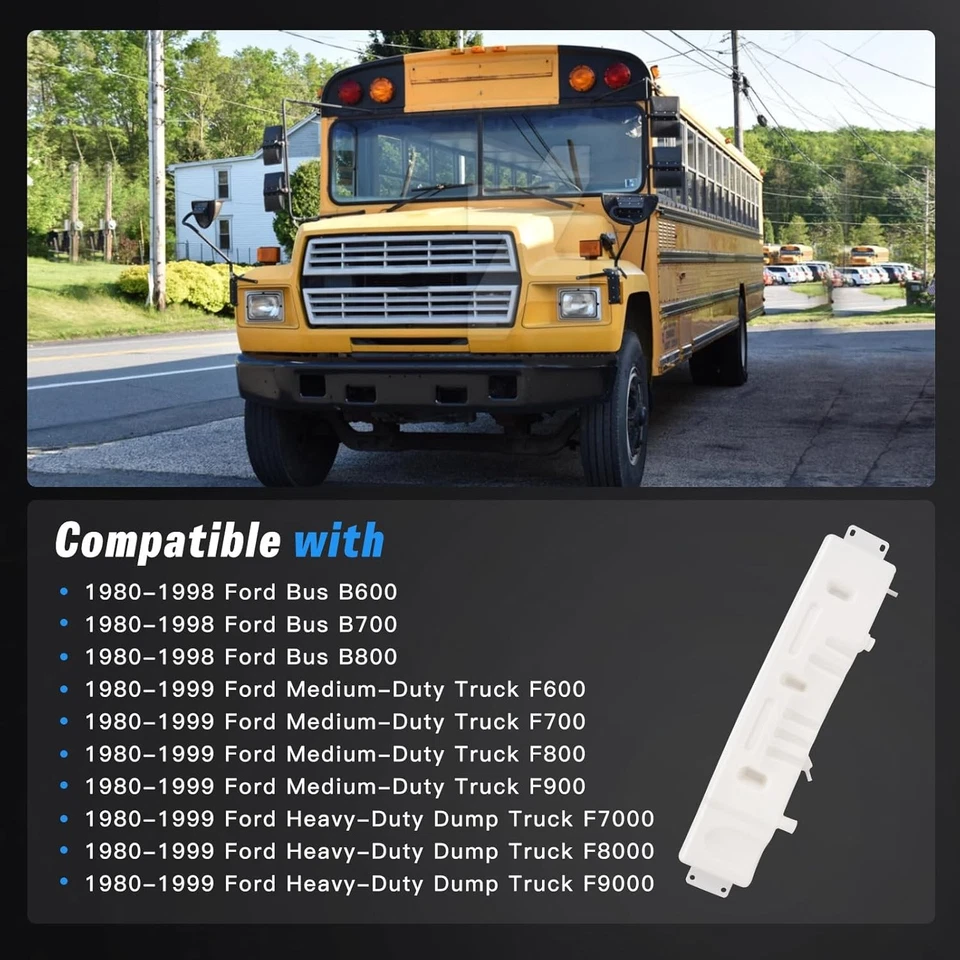 Radiator Coolant Overflow Tank Reservoir F6HZ-8A080-B Ford F600–F800 B-Series - Imagem 2 de 4