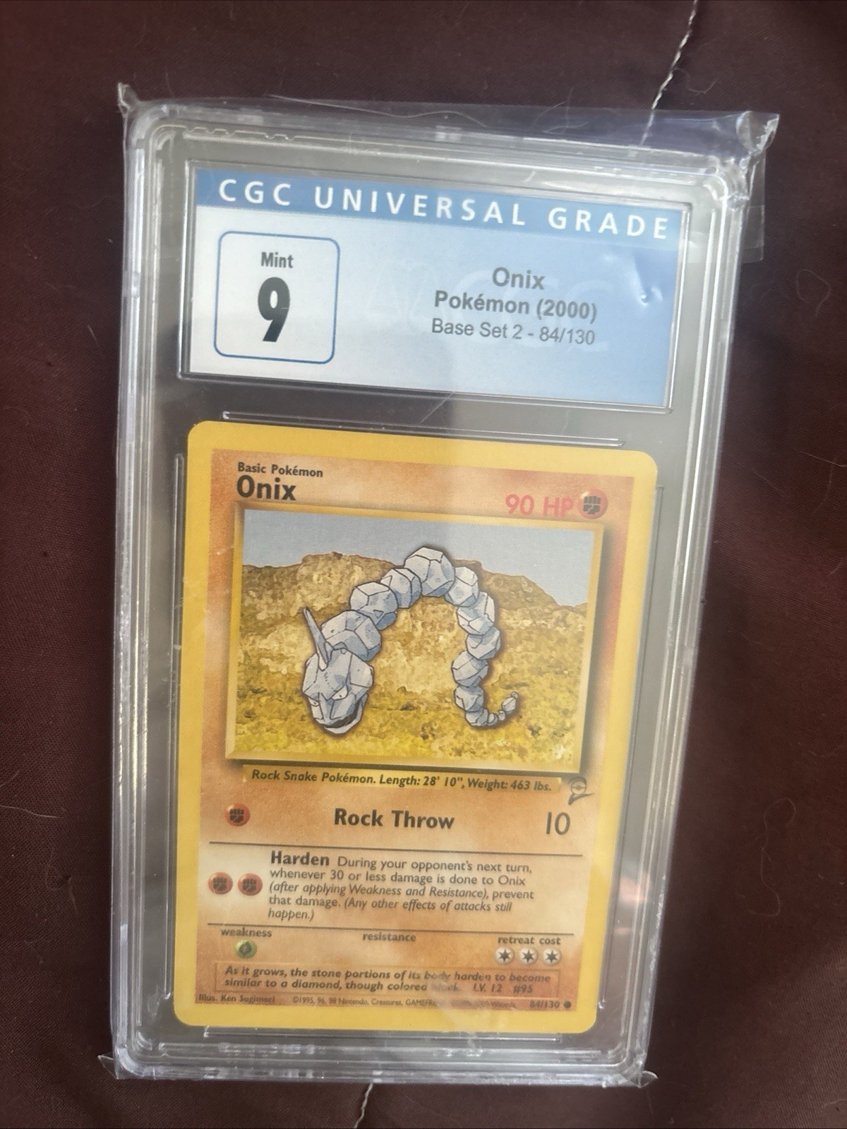 Pokémon TCG Onix Base Set 2 Unlimited Common Card 84/130