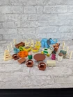 Vintage Fisher Price Lot Of 28 Various Pieces People Furniture Animals Fence