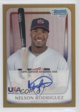 2011 Bowman Chrome Gold 18/50 Nellie Rodriguez Nelson #18U-19 Auto 1j6