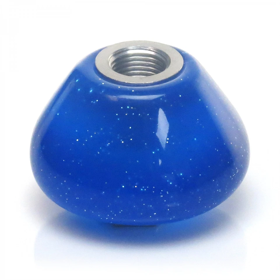 Jordan Blue Retro Metal Flake Shift Knob w/ M16x1.5 Insert Shifter Auto Manual - Image 4 of 4