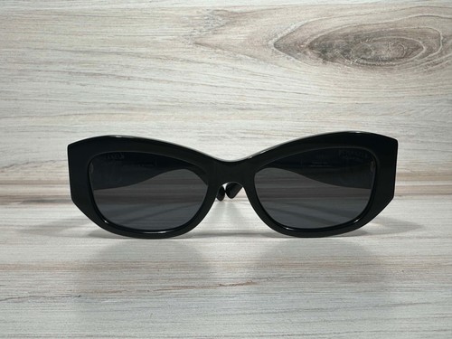Chanel 5493 Polarized Black Rectangle Sunglasses - Ships Now! - Picture 5 of 6