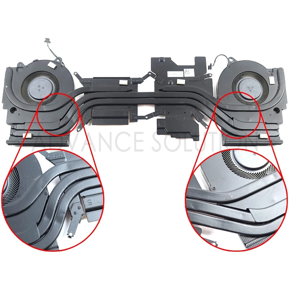NEW Dell G15 5515 Ryzen Series CPU Graphics Cooling Fan Heatsink Assembly G7V1F - Image 2 of 3