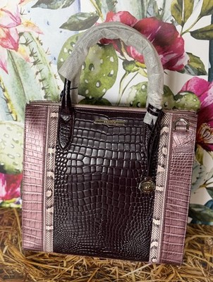 RARE FIND  Brahmin Caroline Mellow Rose Jessamine Purples snake NWT  LAST ONE! 