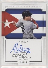 2016 Panini National Treasures Made in 75/99 Aledmys Diaz #MI-AD Auto 0s3