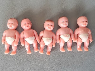 Vintage 1950s RENWAL NO 8 Mini Jointed Dolls Lot Of 5 Made In USA