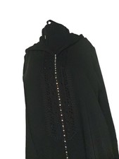 Black Moroccan Hooded Jellaba, Black Moroccan Hooded Abaya