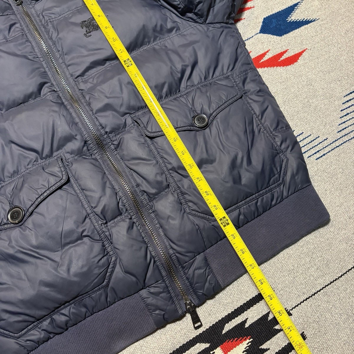 Burberry Brit Zip Up Puffer Down Jacket Men's Size XL Navy Blue | eBay