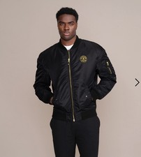 Golds Gym Herren Bomberjacke Schwarz Gr. S