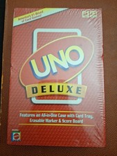 UNO Deluxe Card Game Mattel 2007 Ages 7  2 to 10 Players Uno Deck Rare New