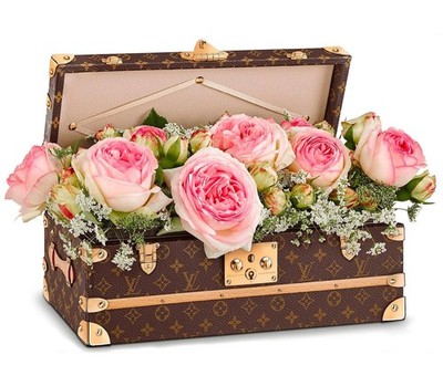 Louis Vuitton Malle Fleur Flower Trunk Monogram Decor Gift New