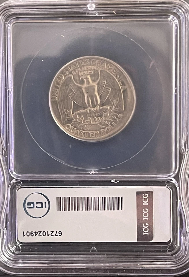 1983 P Quarter Broad Strike Error EF45 - Image 2 of 3