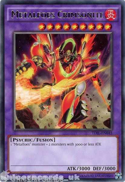 TDIL-EN045 Metalfoes Crimsonite Rare UNL Edition Mint YuGiOh Card