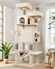 Cat Tree Tower, 76-Inch Extra Tall Multi-Level Cat Furniture with Cozy Condos...