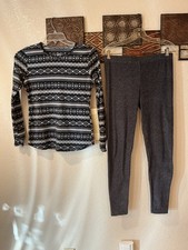 CUDDL DUDS Climate Stretch Warm 2 Pc.Set Top 38  Cx24  L Bot.31  Wx29  L Size Med