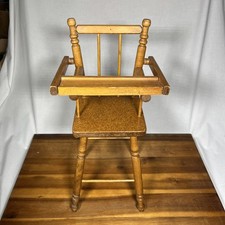 Vintage Wooden Baby Doll Play Highchair Great Condition/ Very Well Made.