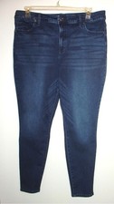 Terra  Sky Jeans Women's 16W Blue Skinny 12.5" High Rise Stretch 39x28.5 Spndx