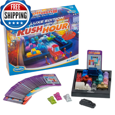 ThinkFun Rush Hour Deluxe   The Gamer's Logic Game | Navigate 120 Traffic Challe
