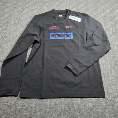 NWT Reebok TS Graphene Long Sleeve Midlayer Shirt S MSRP$60 Logo All Are Welcome