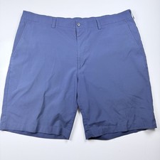 PGA TOUR Men  s Golf Shorts 40 Blue Stretch Performance Flat Front Moisture