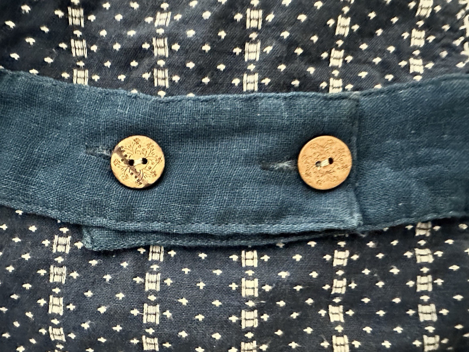 PERSONAL EQUIPMENT Button Pockets Striped Indigo … - image 4