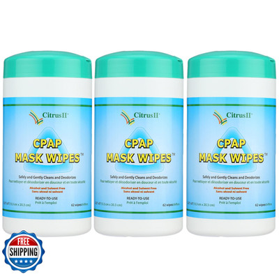 Citrus Ii Cpap Cleaning Wipes - Sanitizies Bipap And Cpap Masks - Removes Dirt