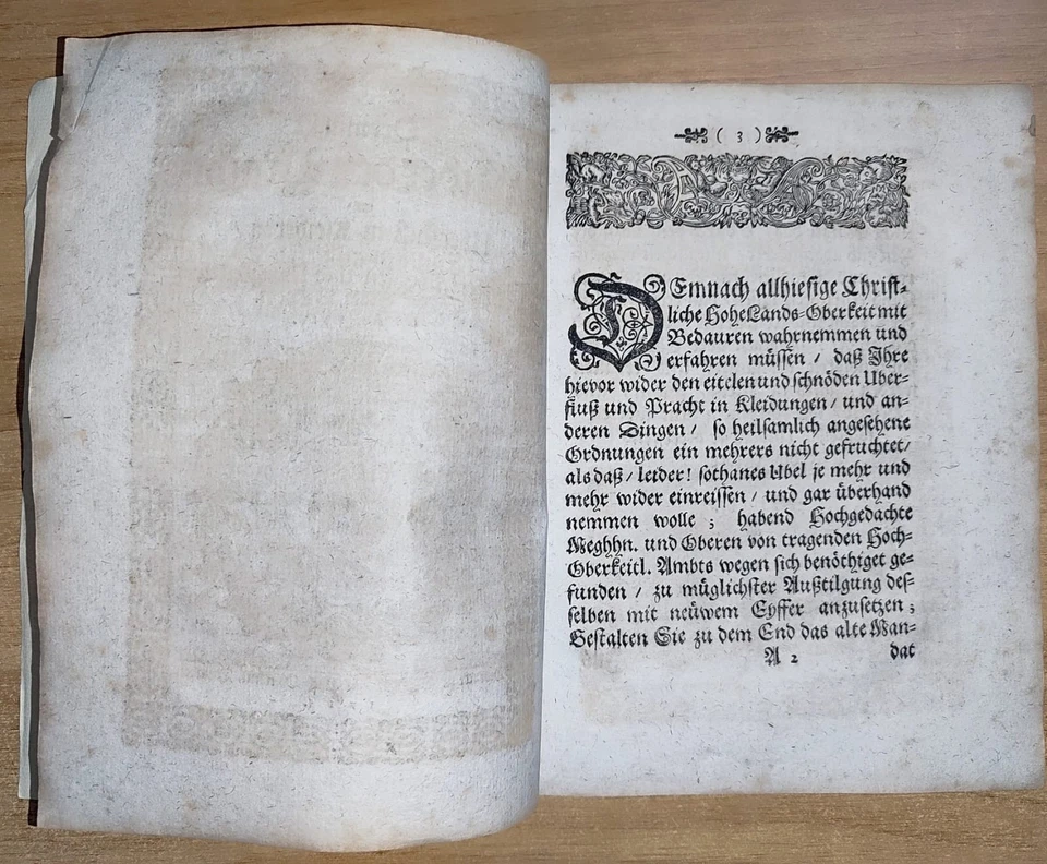 Ordnung Wider Pracht Und Uberfluß in Kleideren In der Statt BERN 1715. SVIZZERA - Immagine 4 di 4