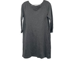 A New Day Womens Shift Dress 3/4 Sleeve Gray Size Small Pockets