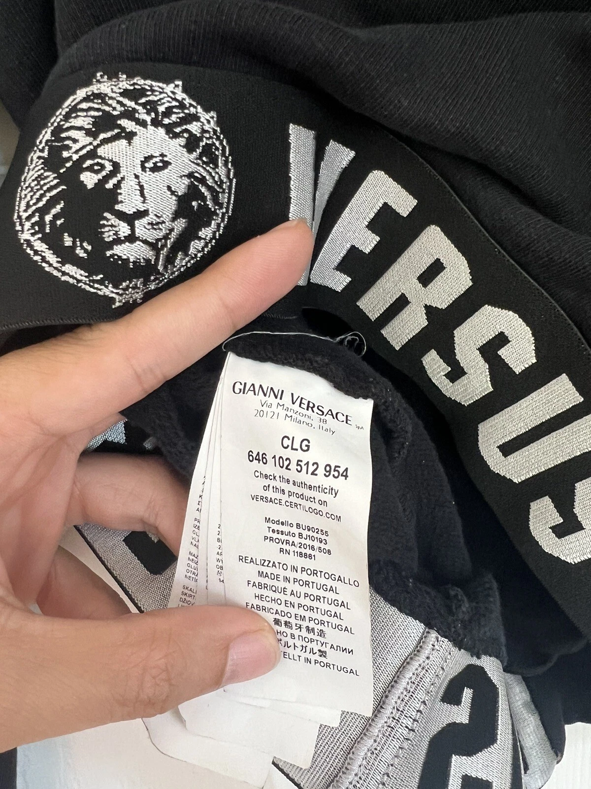 Felpa con cappuccio uomo Versace