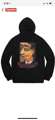 Supreme Tabboo! Portrait Hooded Sweatshirt Black Medium M New In
