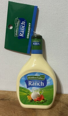 Ruz Christmas Ornaments HIDDEN VALLEY RANCH Novelty Faux Food NWT