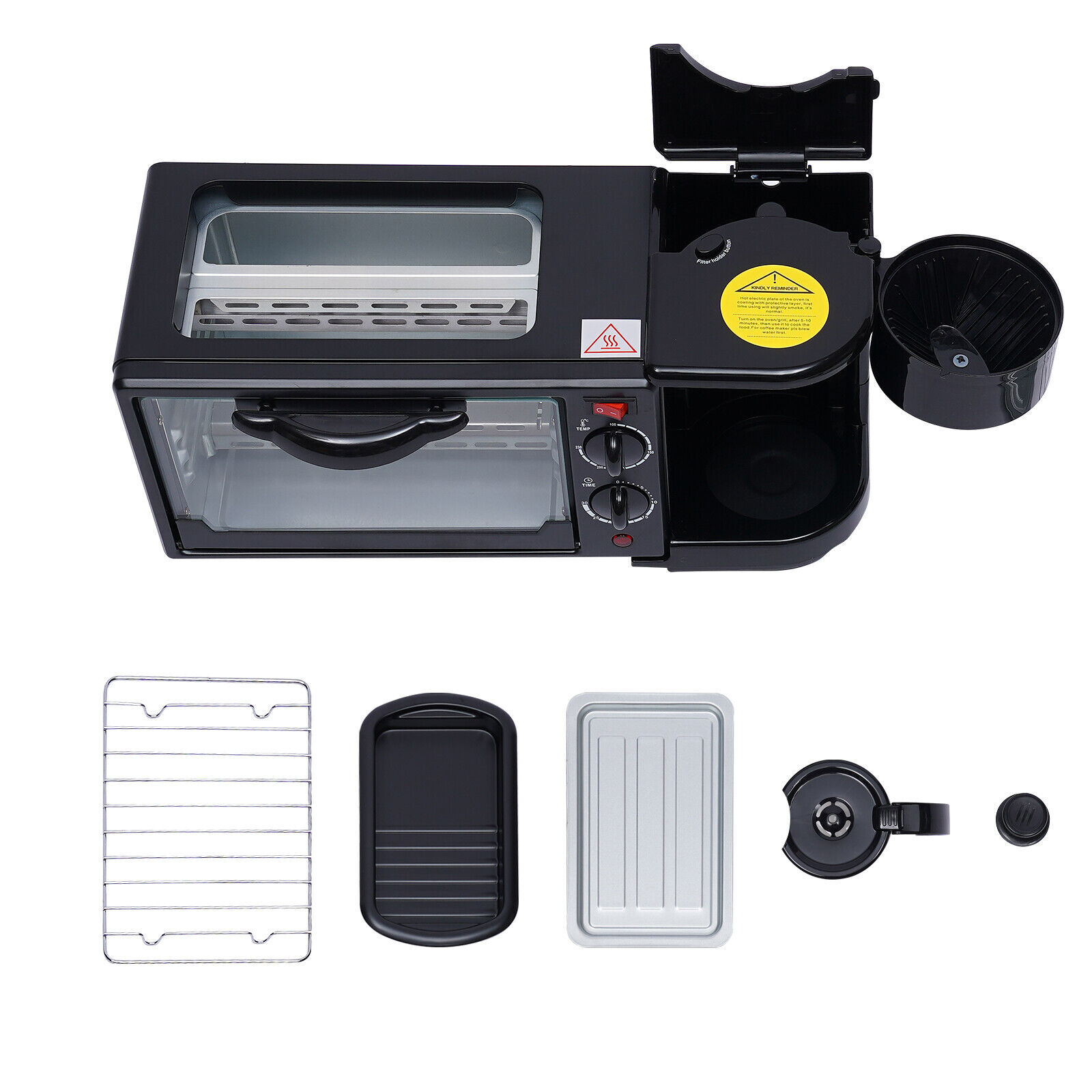 12L 3In1 Toaster Oven Breakfast Electric Machine Pizza OvenCoffee