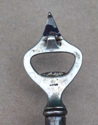 VINTAGE CARTIER STERLING SILVER HANDLE HOOKED BOTTLE CAN OPENER