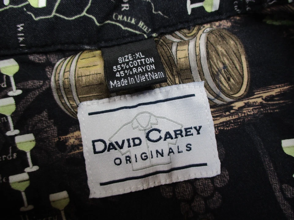 David Carey Shirt Mens XL Black Sonoma Valley Wine California Limited Edition - Image 4 of 4