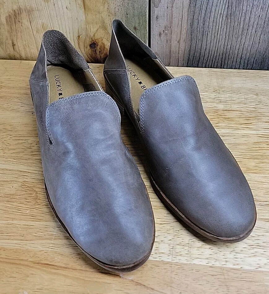 Lucky Brand leather suede grey leather loafers. Lucky Brand Women main image 4
